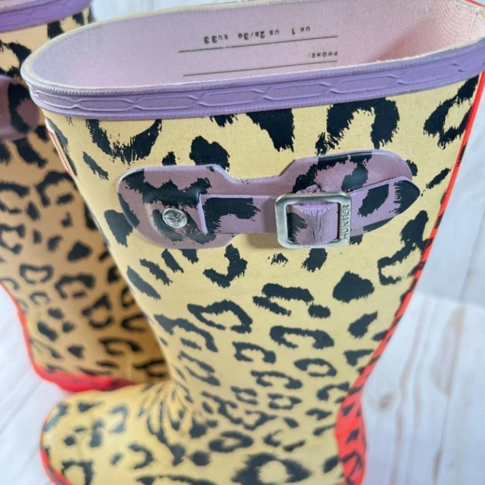 Hunter‎ Original Kids Hybrid Print Rain Boots Size 2/3